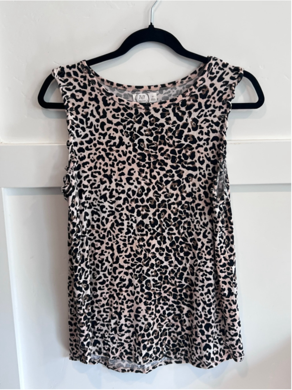 Women's Maurices Leopard Print Tank Top Size M Beige Black